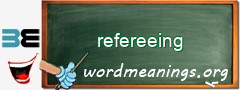 WordMeaning blackboard for refereeing